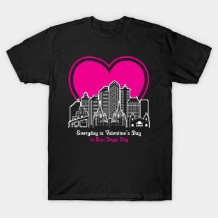 Valentine's Day in San Diego City T-Shirt